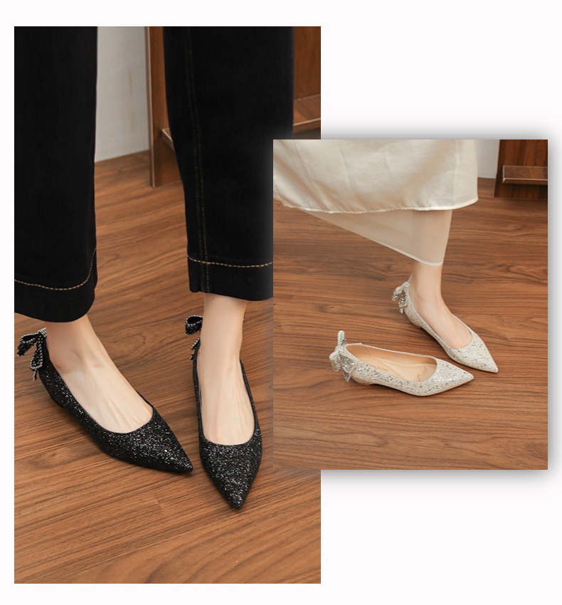 6388E-177 Internal Height Increase Sequin High Heels With Crystal Rhinestones Main Gauze Shoes Xiuhe Two-Way Bride_voghion.com