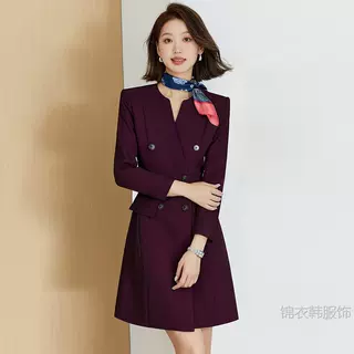 高级感西装裙女春秋职业连衣裙干练气质女神范职场ol通勤上班正装