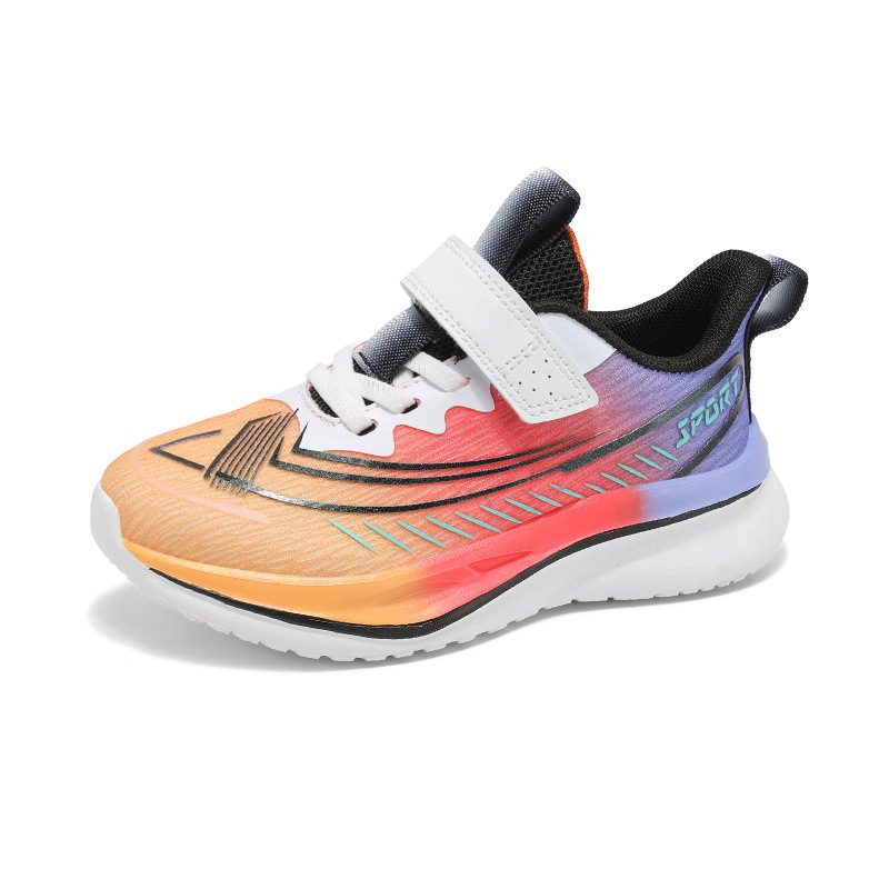 Zapatillas de Running con Velcro para Niños de Malla Transpirables y Antideslizantes para Pista