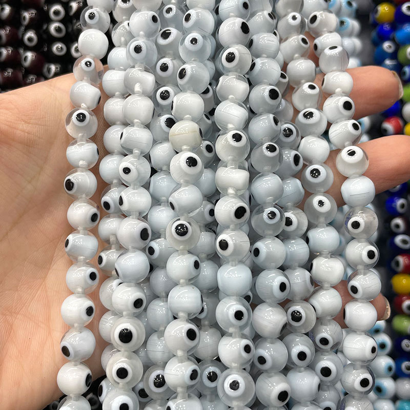 Cuentas de vidrio turcas con diseño de ojo turco, cuentas sueltas de colores, cuentas pequeñas, accesorios de joyería DIY, cuentas de vidrio image 20