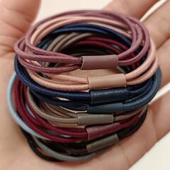 Korean-style three-in-one hair tie, fresh black hair tie with colorful headband, high elasticity base hair tie, three-in-one hair accessory