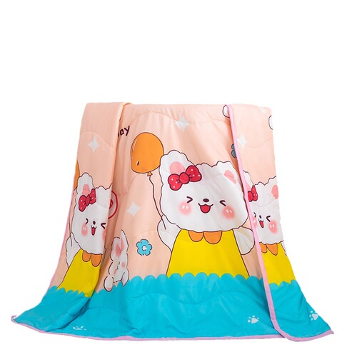 Micro-Entrepreneur New Washable Cotton Children's Quilt Children's Summer Cooling Quilt Baby Small Blanket Kindergarten Nap Blanket Children's Air Conditioning Quilt