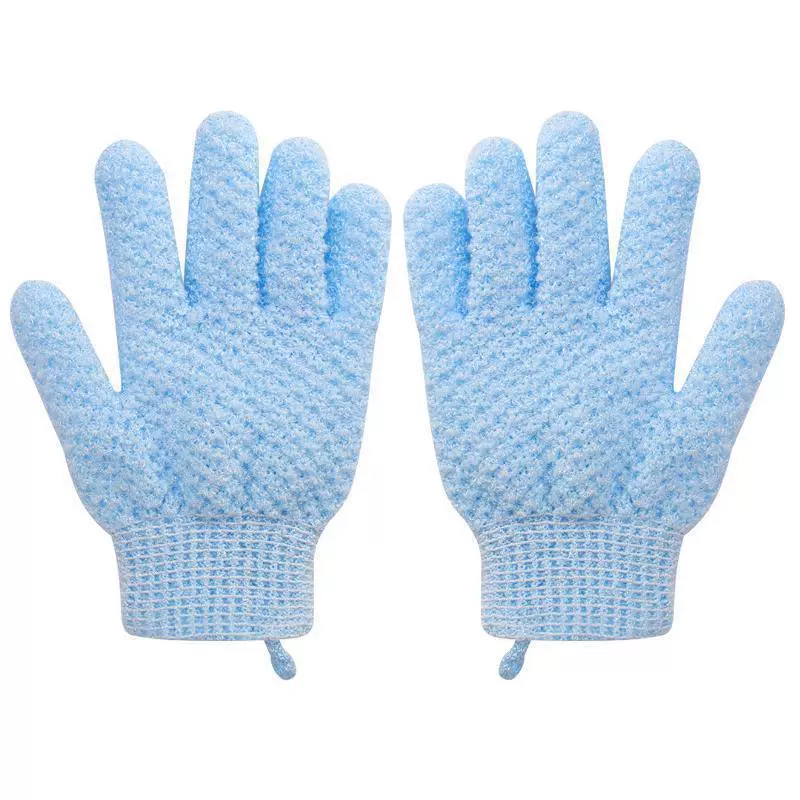 厂家直供去角质双面去污沐浴磨砂洗澡巾成人加厚搓澡手套五指