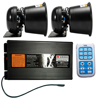 Wireless remote control car Car horn/tweeter - as940h-main-unit-round-speaker-set-12v