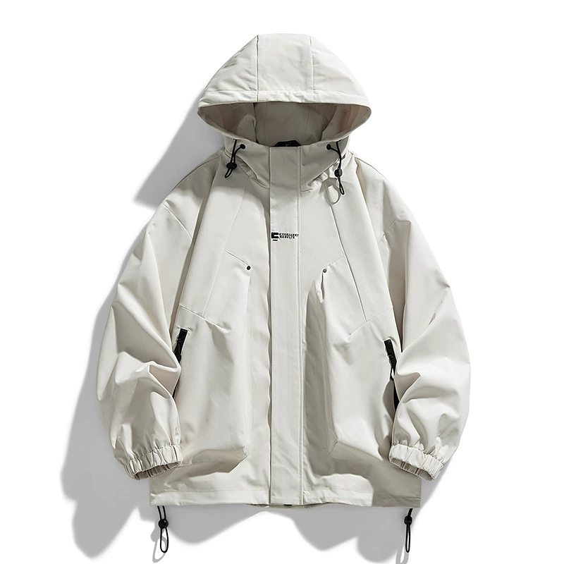 Travel men's jacket, with embroidery