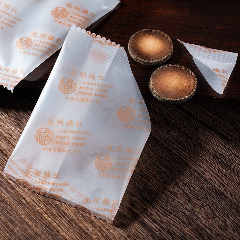 Huazhou Tangerine Peel Slices Hua Ju Hong 60g Individually Wrapped Aged 25 Year Old Tree Citrus Peel for Traditional Herbal Tea specifications