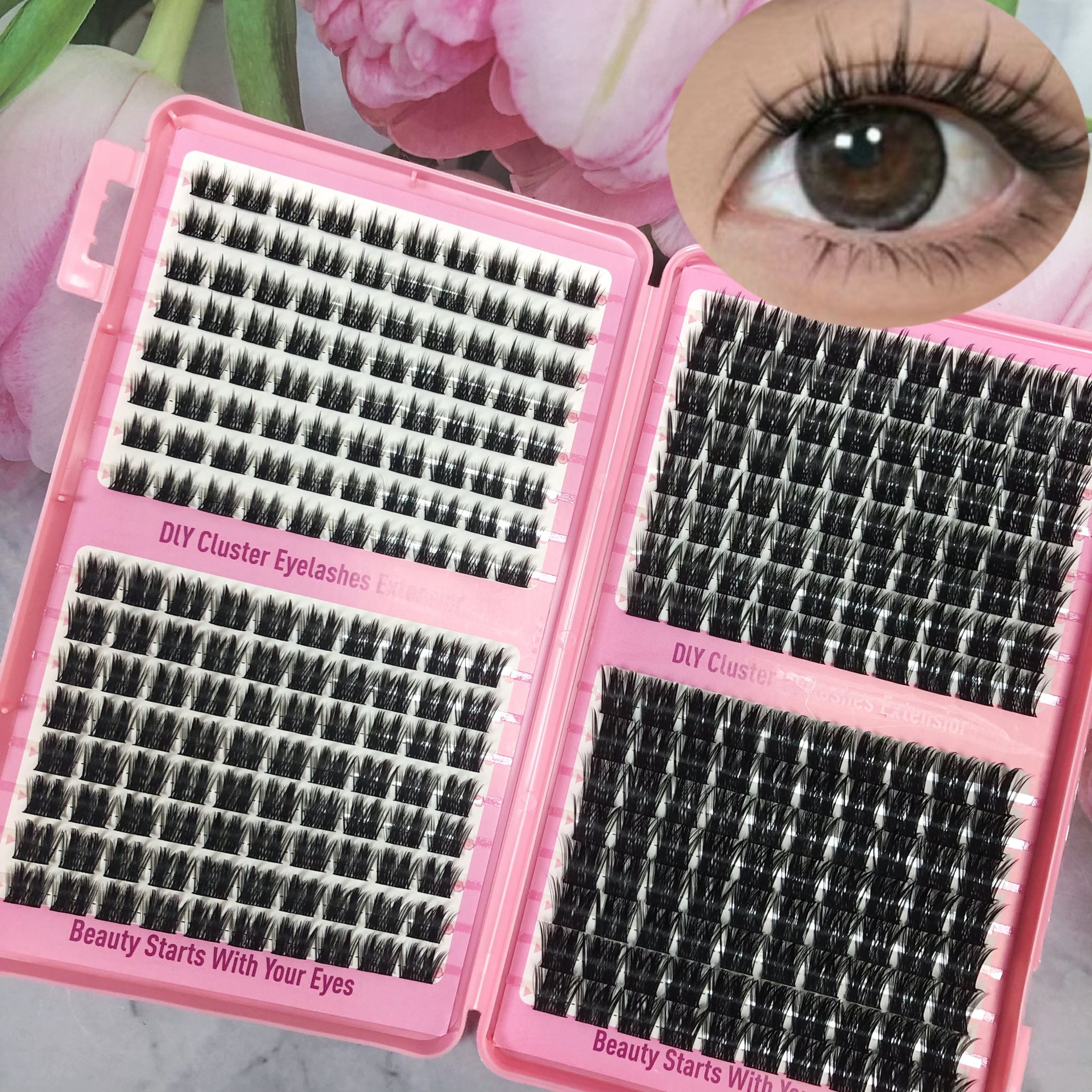 Las pestañas falsas transfronterizas de gran capacidad 30 - 100D densa autoinjerto de pestañas libro Amazon explosión al por mayor pestañas falsas