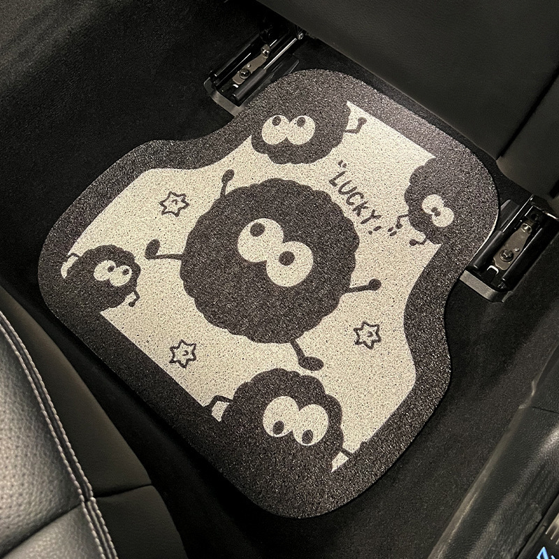 自動車の足マットのツバキの花の糸の輪の通用するモノリシックの汚れ防止のじゅうたんは車内の車のマットの後部の足のマットの通用を飾ります。|undefined