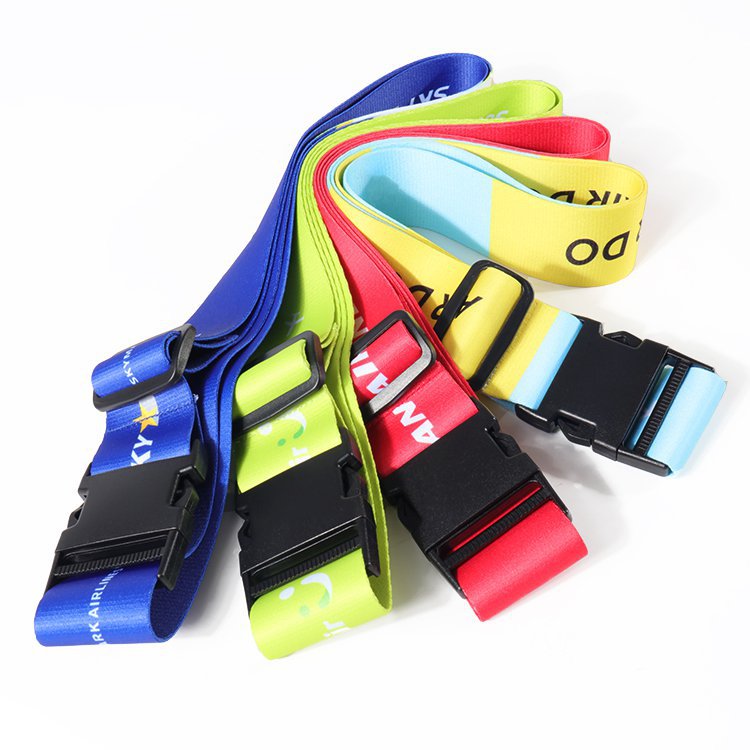 热转印行李带印刷logo 一字十字行李箱打包带 大号拉杆箱绑带批发