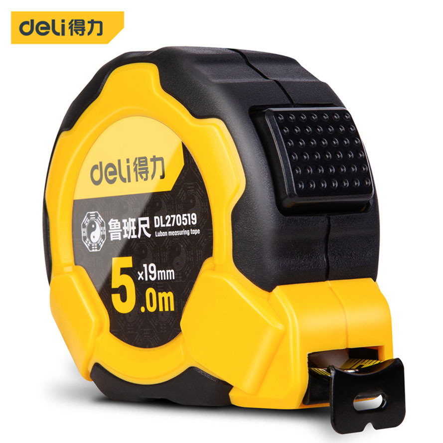 得力工具DL270519鲁班尺5mx19mm自锁双面印刷DL270525