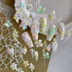 春の花の形をしたマニキュア、春の色の装飾、高透明モールド、DIY 接着剤彫刻接着剤モールド交換モデル