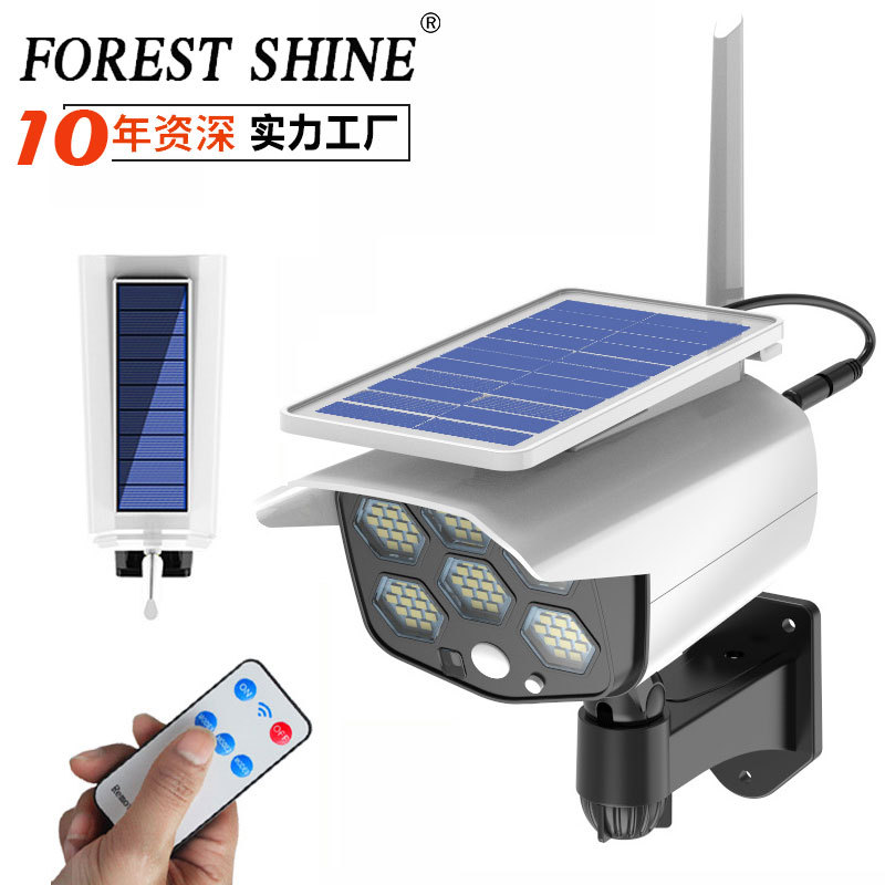 Nuevo control remoto falsa cámara de inducción lámpara de calle lámpara de pared lámpara de jardín lámpara de simulación solar LED lámpara anti-ladrón lámpara