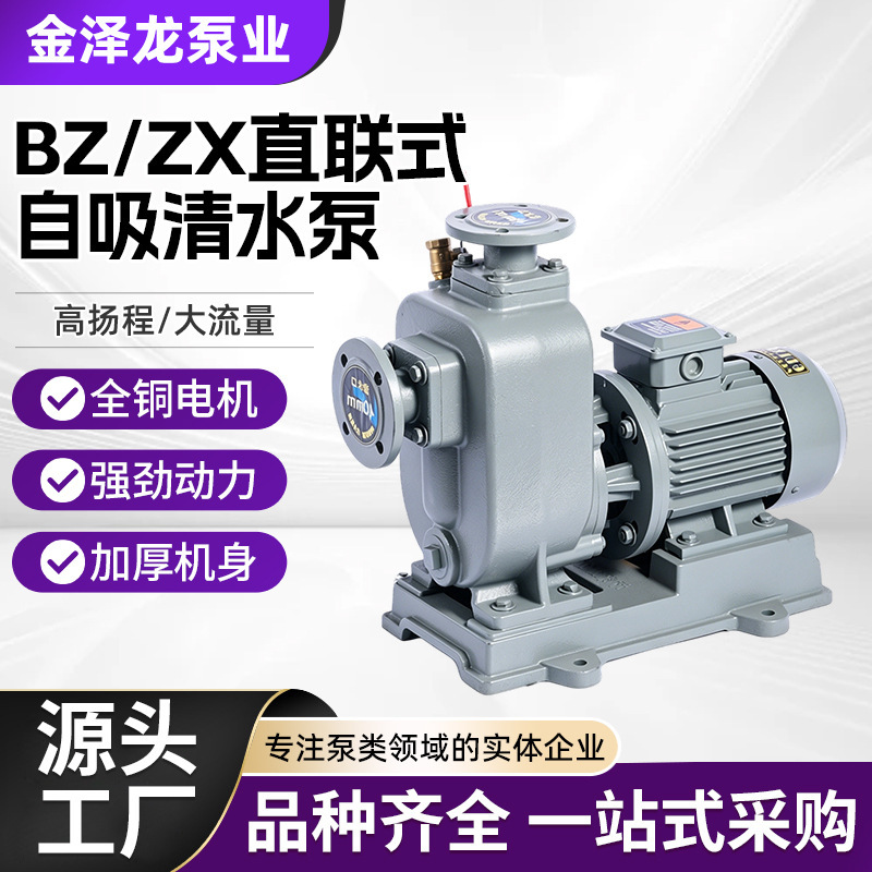 Zw/Zx Bz Direct-Coupled Self-Priming Pump High Lift High Flow Sewage Pump Pipeline Booster Pump Sewage Pump