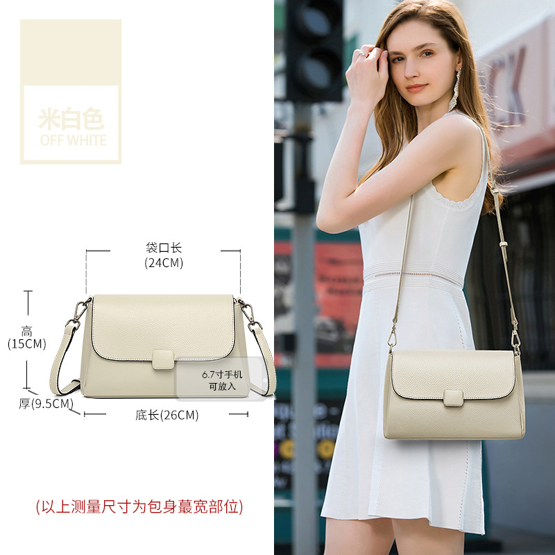 Genuine Leather Women's Crossbody Bag Soft Cowhide Fashion Mom Bag 2026 New Summer Large Capacity Shoulder Bag - Thumbnail 7
