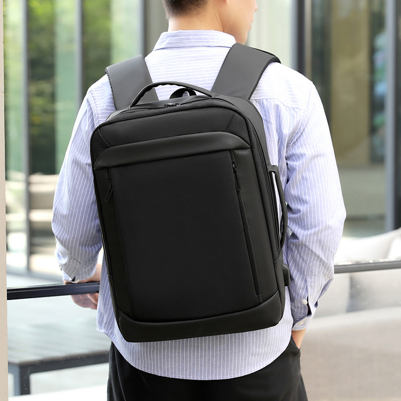 Mochila de viaje multifuncional USB cargable bolsa de computadora de negocios expandible multicapa mochila para hombres
