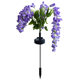 Led solar wisteria flower lamp four artificial flower lawn lamp outdoor courtyard floor decorative garden landscape lamp