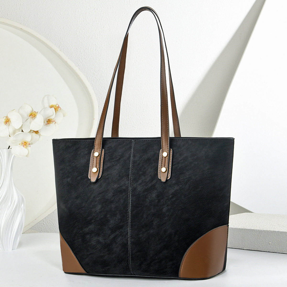 Simple retro temperamento bolso de hombro nuevo bolso de color sólido bolso de mano mochila de viaje casual Totebag