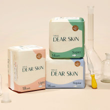 韩国可绿纳乐日用夜用卫生巾空气压花透气无荧光剂迪尔丝沁