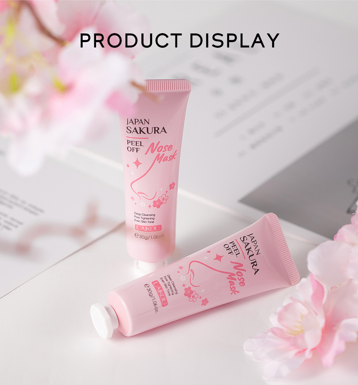 Cross-border LAIKOU Cherry Blossom Nasal Mask 30g Hydrating, Moisturizing and Cleansing Skin care product manufacturer's wholesale in stock undefined