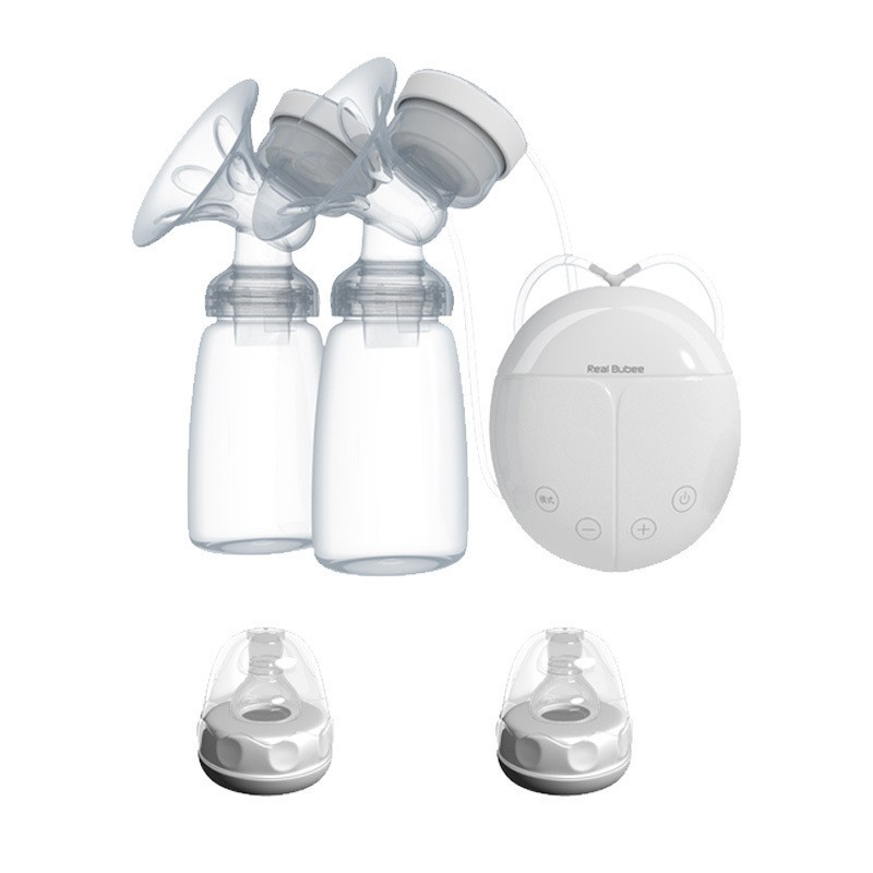Bomba de pecho eléctrica leche materna bomba de mama bilateral succión gran mudo máquina de ordeño masaje automático posparto bomba de pecho portátil