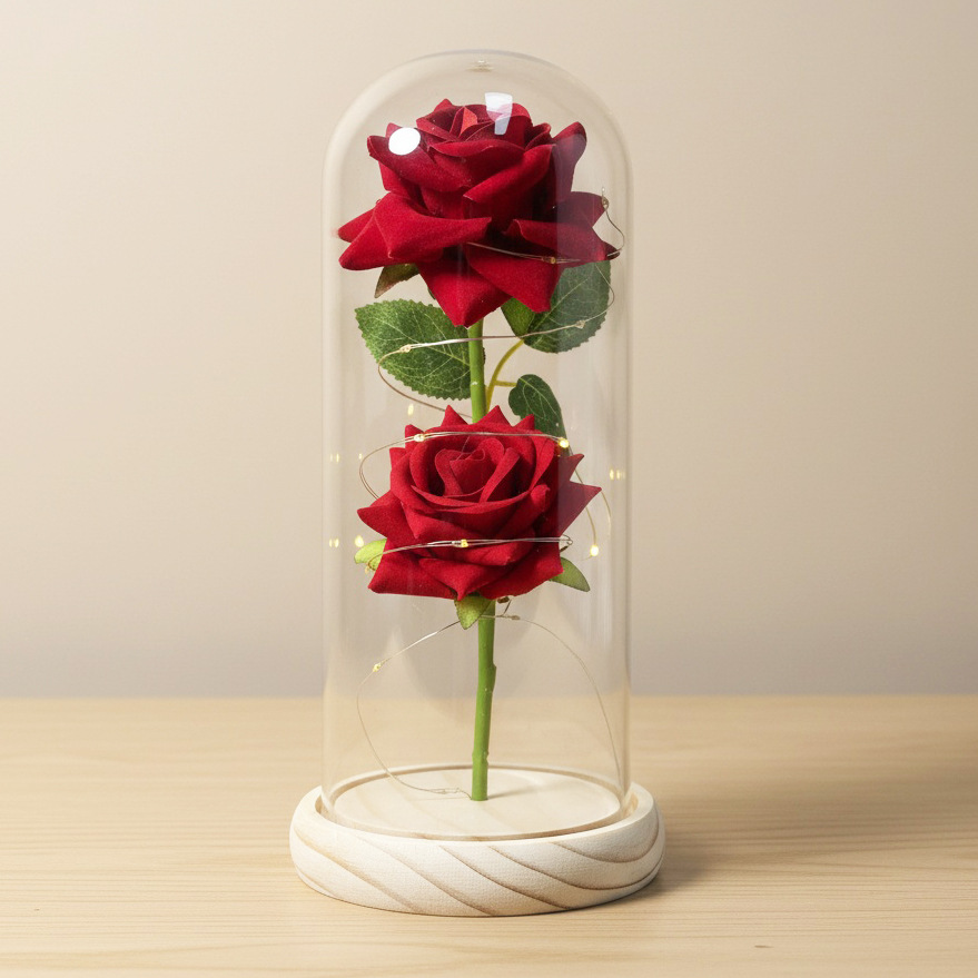 2 rosas rojas + pétalos + troncos-2