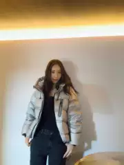 High Version Cross-Border Zheng Xiuqing's Winter down Jacket, Unisex Hooded White Duck down Warm Coat