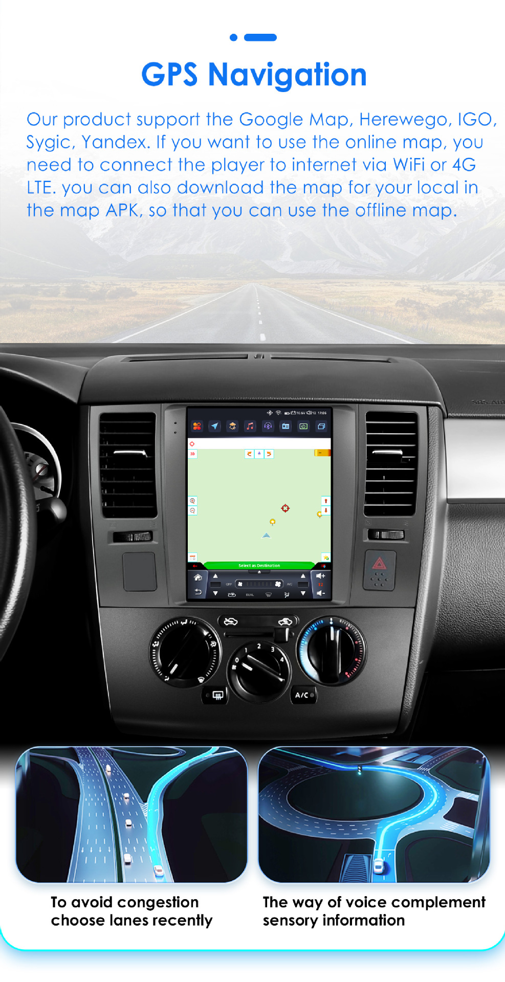 9.7inch Suitable for 04-13 Nissan Tiida C11 Android Car Central Control Vertical Screen Navigation Bluetooth Multimedia