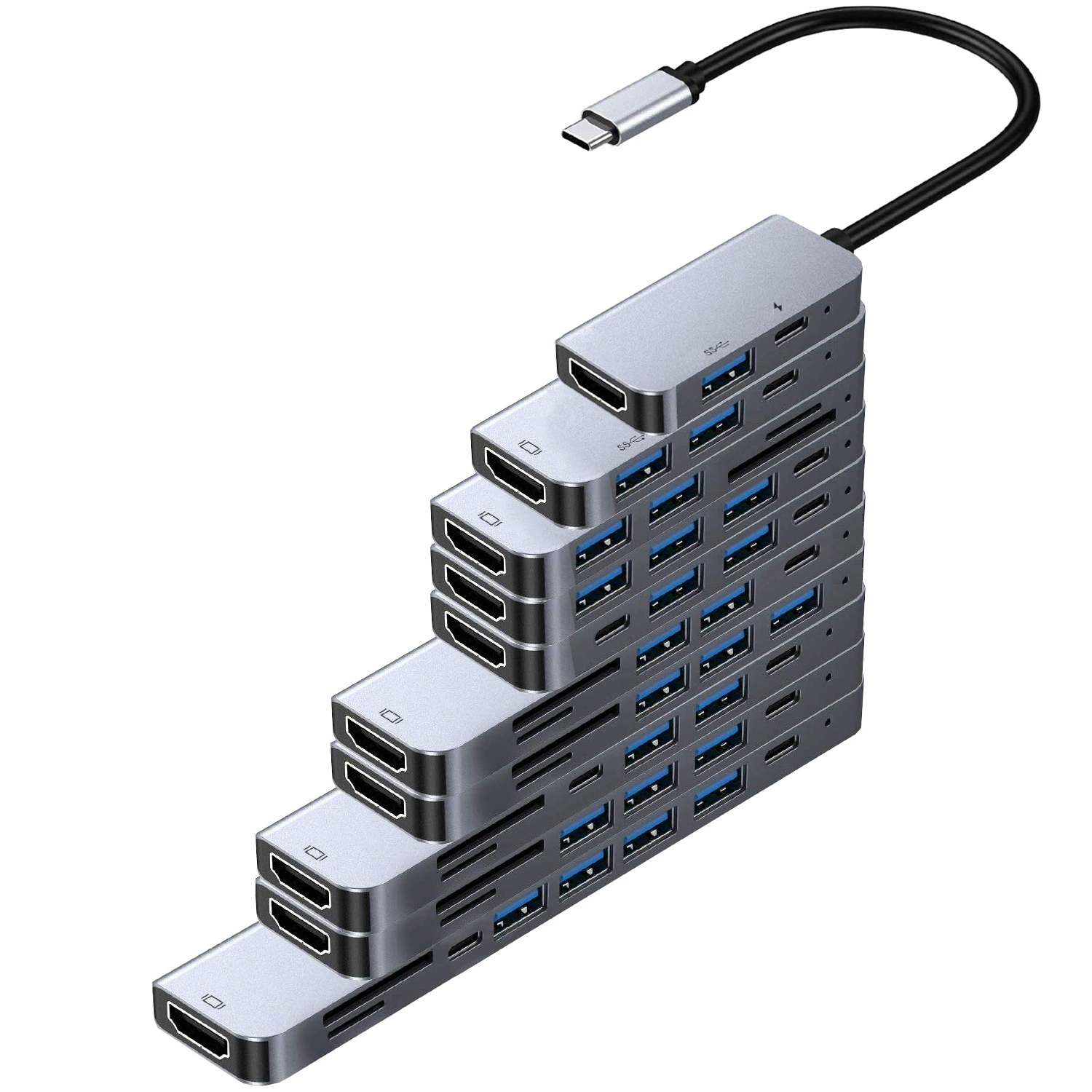 Концентратор док-станции трансграничного точечного типа C Концентратор USB3.0 HDMI-проектор высокой четкости с экраном 4K PD100W