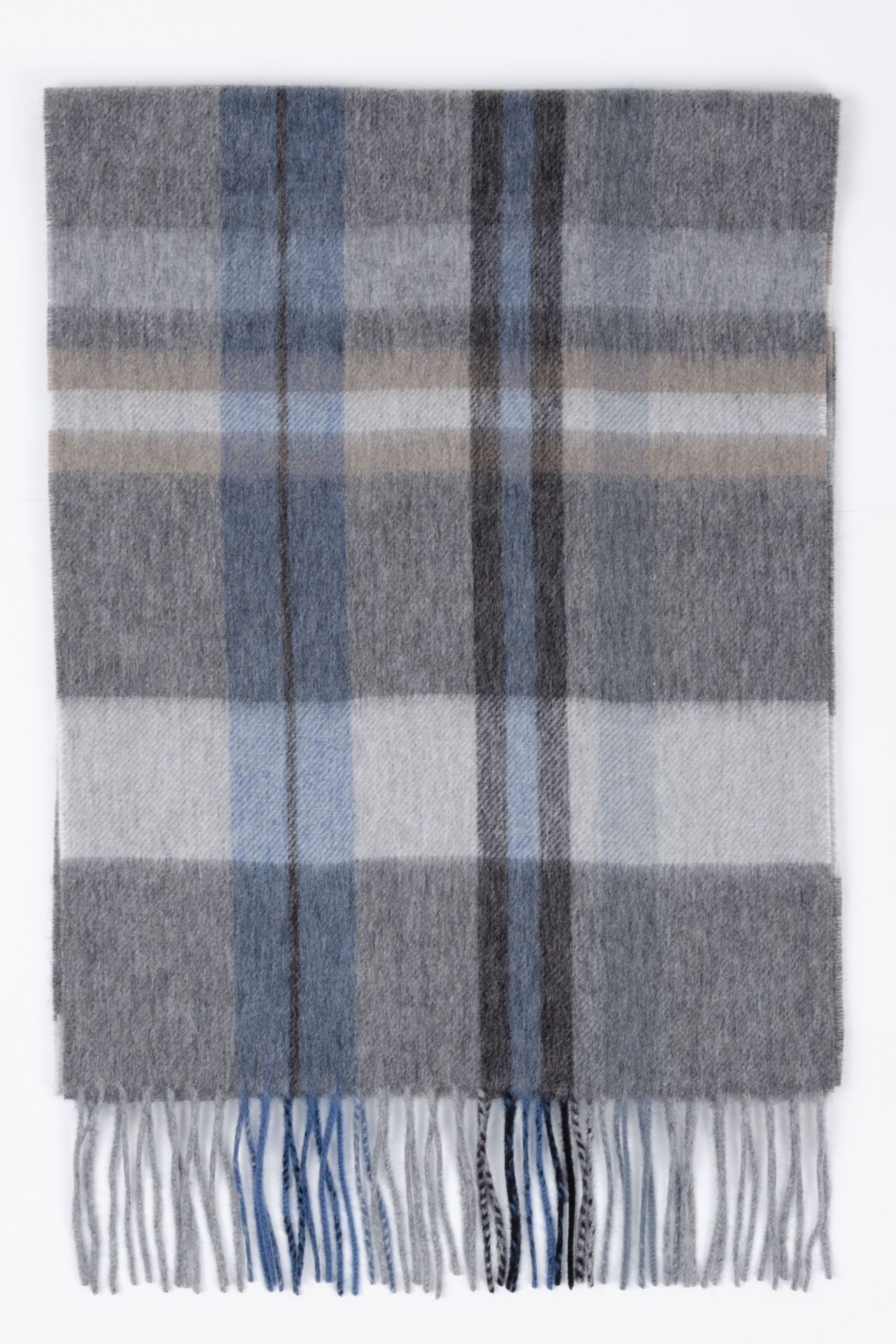 Mongolia interior puro cachemir lana de lana teñida en hilo a cuadros ondas de agua otoño e invierno bufanda para hombres y mujeres