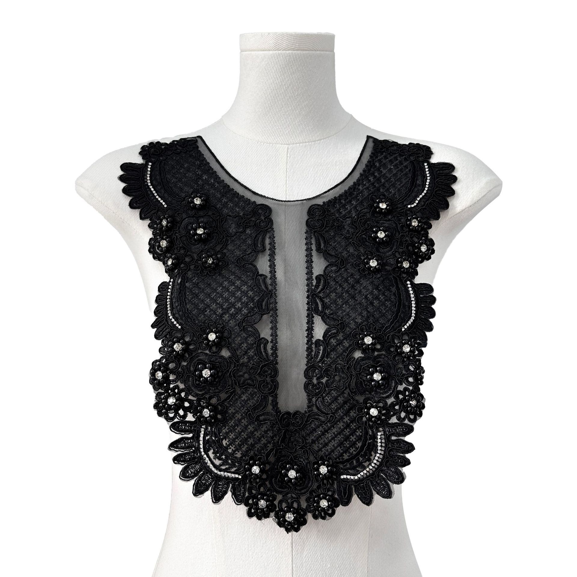 Accesorios de collar de ogan blanco DIY hechos a mano accesorios de prenda de vestir de encaje de cuello falso image 5