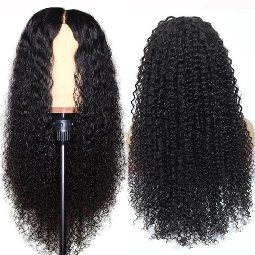 European and American wigs Amazon new product African small curly black middle-parted wigs for women with long curly hair chemical fiber hair sets wigs