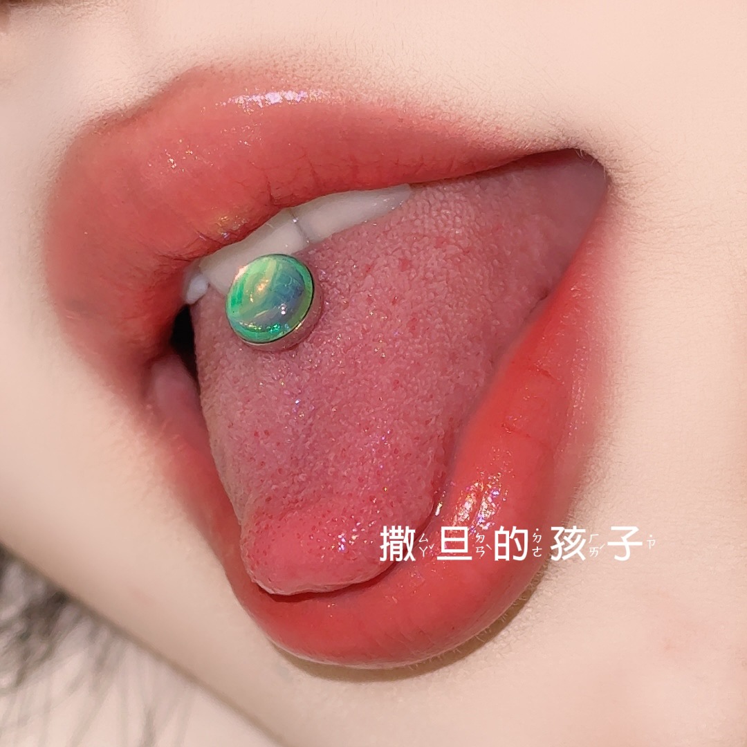 Satan's Child Tongue Ring Basic Formula Hot Girl Tongue Barbell Stainless Steel Tongue Piercing detail image 9