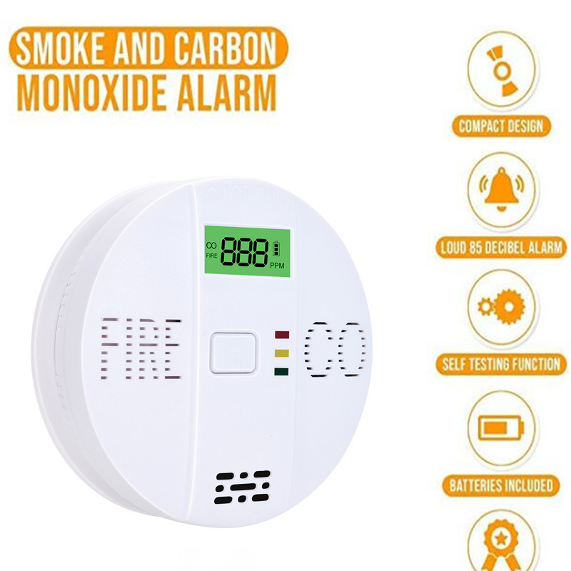 Amazon cross-border high-end composite CO smoke detector carbon monoxide smoke alarm CO detector