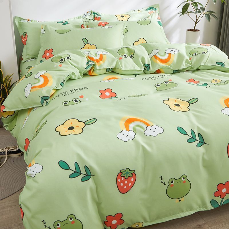純綿キルトカバーシングルピース厚みのある起毛インシンプルな寮 150x180x200x230 シングルとダブルの綿キルトカバー|undefined