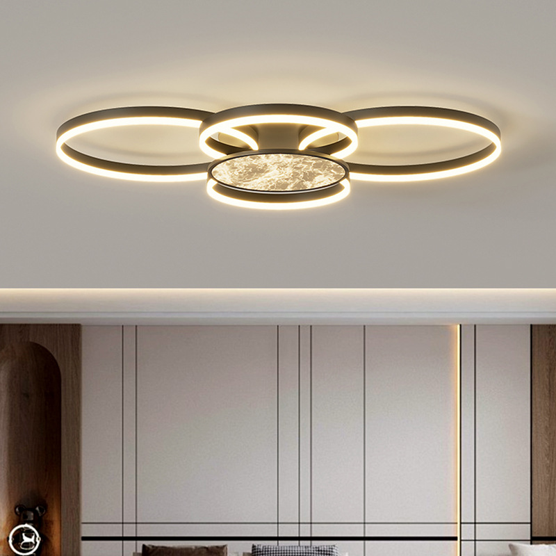 [Selección estricta] luz de techo halo lujoso lujoso alto sentido de la luz principal del pasillo italiano minimalista de alta gama lámpara doméstica principal