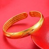 Gold bracelet, round glossy starry sky, wholesale, dragon and phoenix