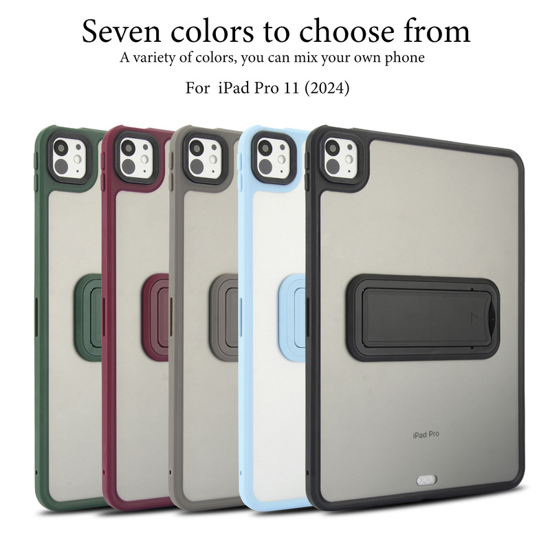 Suitable for Apple ipadpro11 skin feeling flat protective case 10.2 inch folding invisible bracket 9.7 all-inclusive anti-drop
