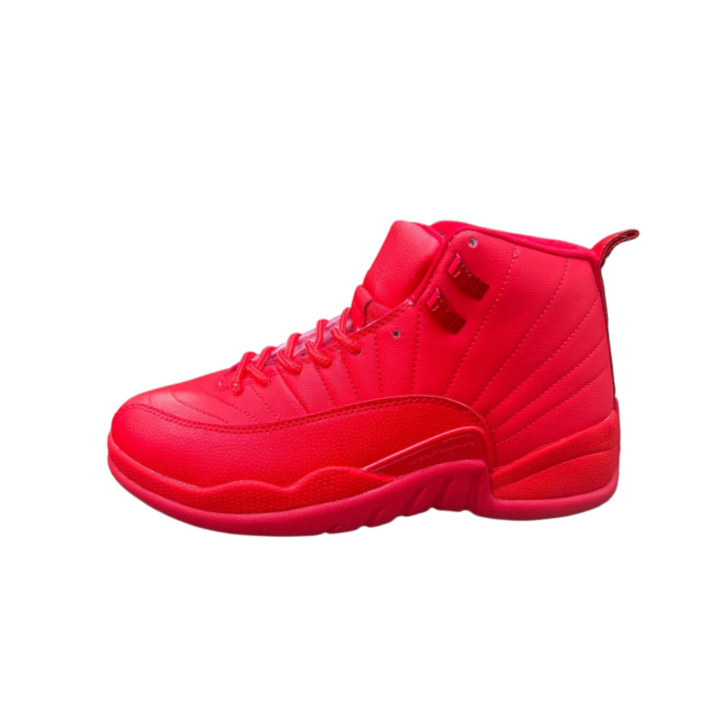 Tenis Retro de Básquetbol para Hombre AJ12, Cuero Sintético y Caucho, Antideslizantes