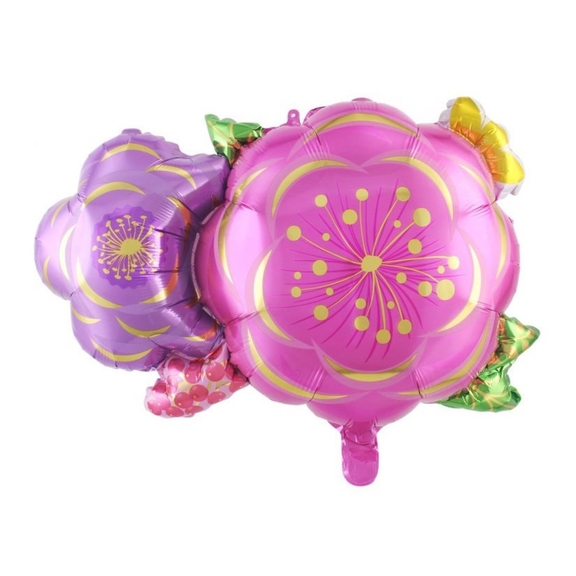 Lado volando mariposa mariquita flor película de aluminio globo decoración de la fiesta de cumpleaños de los niños forma de mariposa globo al por mayor