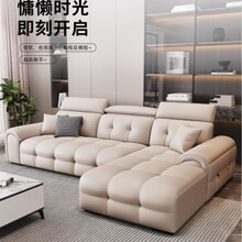 意式极简轻奢复古劳伦斯高端贵妃真皮沙发客厅2025新款小户型家具