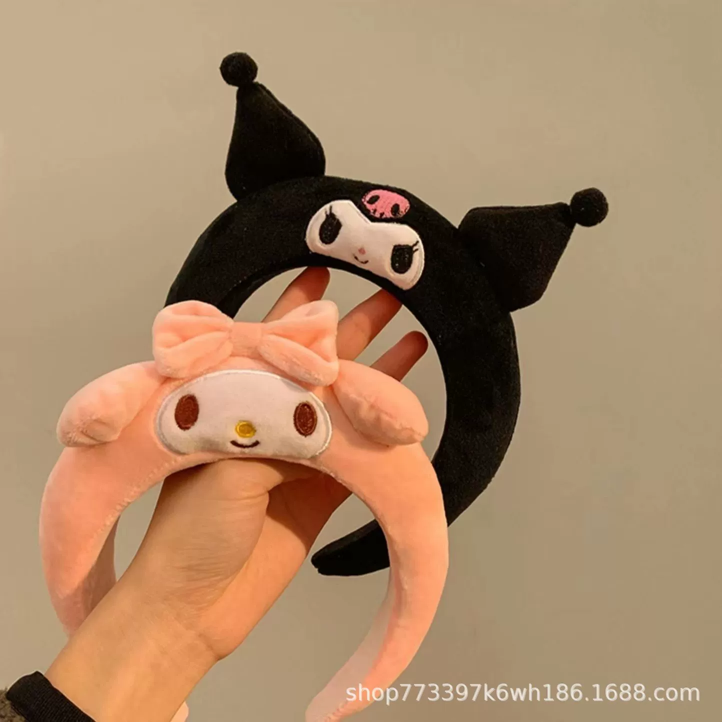 Sanrio, children's cartoon plush cute headband for face washing