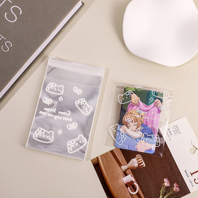 고양이 흰색 B [50매 팩] 8*10+3