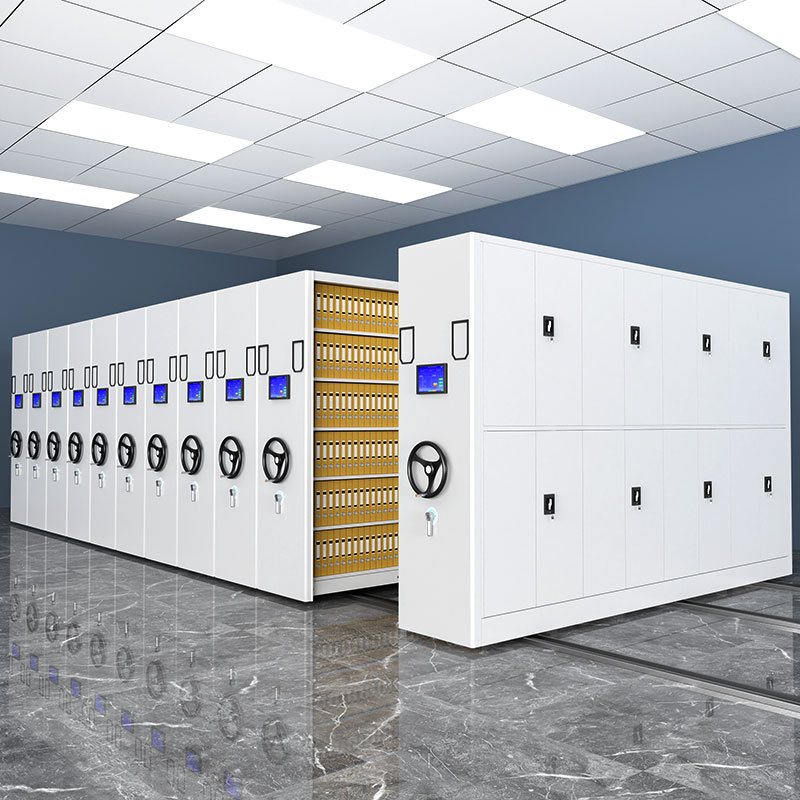 Estante compacto gabinete archivador gabinete eléctrico manivela archivo móvil certificado gabinete completo inteligente sistema de archivos inteligente