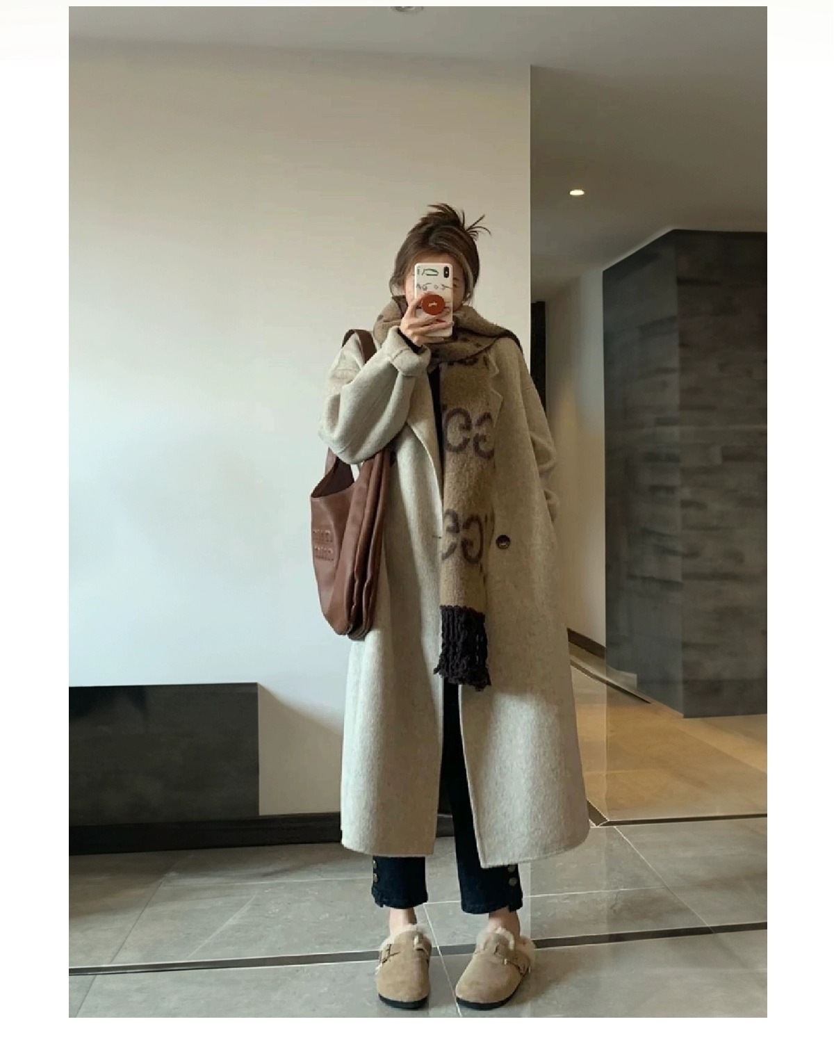 Scarpe da interni comode pantofole traspiranti da camera da letto a punta aperta in peluche da donna_voghion.com