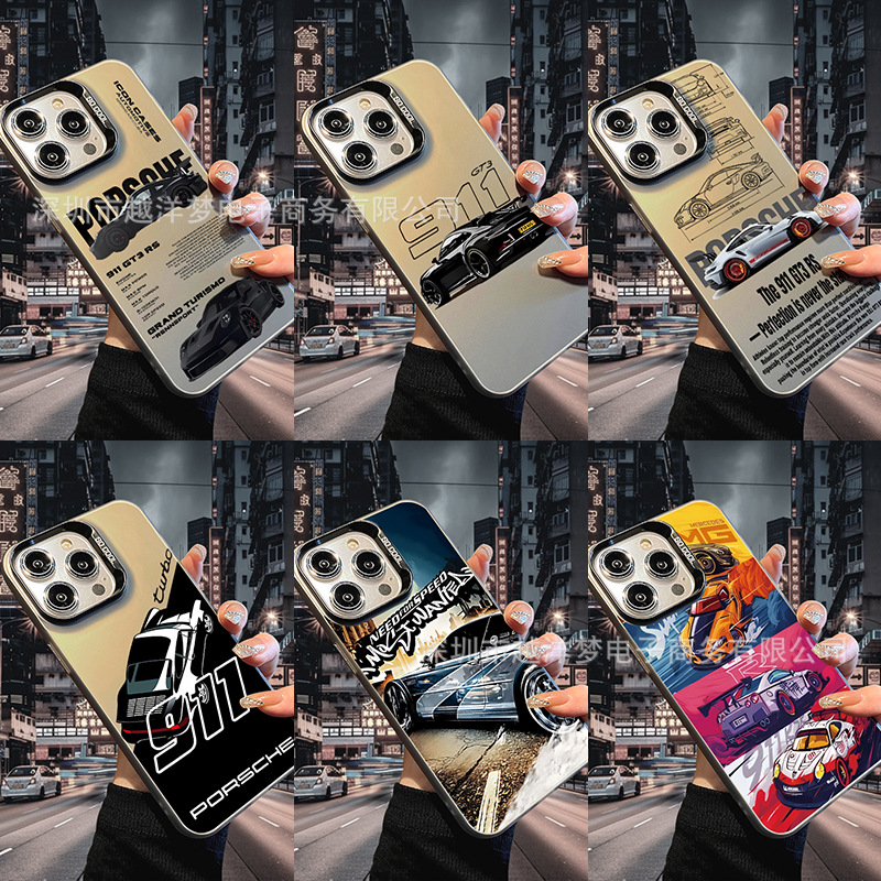 潮流汽车iPhone17Pro手机壳16/15/14/13镭射12苹果11XsM