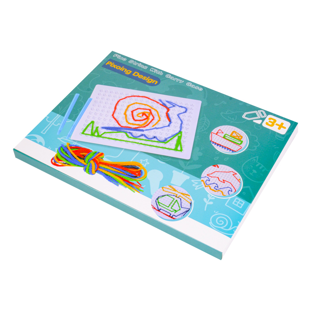 Juguetes de dibujo educativos de educación temprana para niños transfronterizos, entrenamiento de gráficos de tejido de hilo, concentración, tablero de dibujo de pincel de dibujos animados