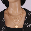 Metal retro accessory hip-hop style, necklace, European style