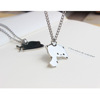 Cute necklace, brand pendant suitable for men and women stainless steel for beloved, Birthday gift