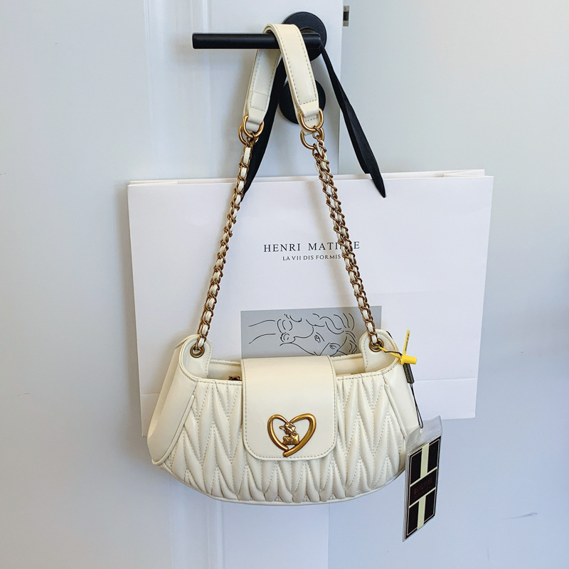 Otoño y invierno nueva bolsa de hombro de gran capacidad bolso de cadena de diamante para mujeres 2024 nuevo bolso de mano simple de alta calidad