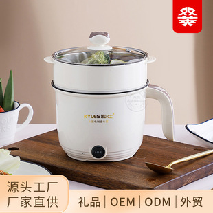 Multi-functional Knob Fast and Slow Electric Cooking Pot Student Dormitory Mini Stainless Steel Noodle Cooking Pot Household Non-stick Small Electric Hot Pot